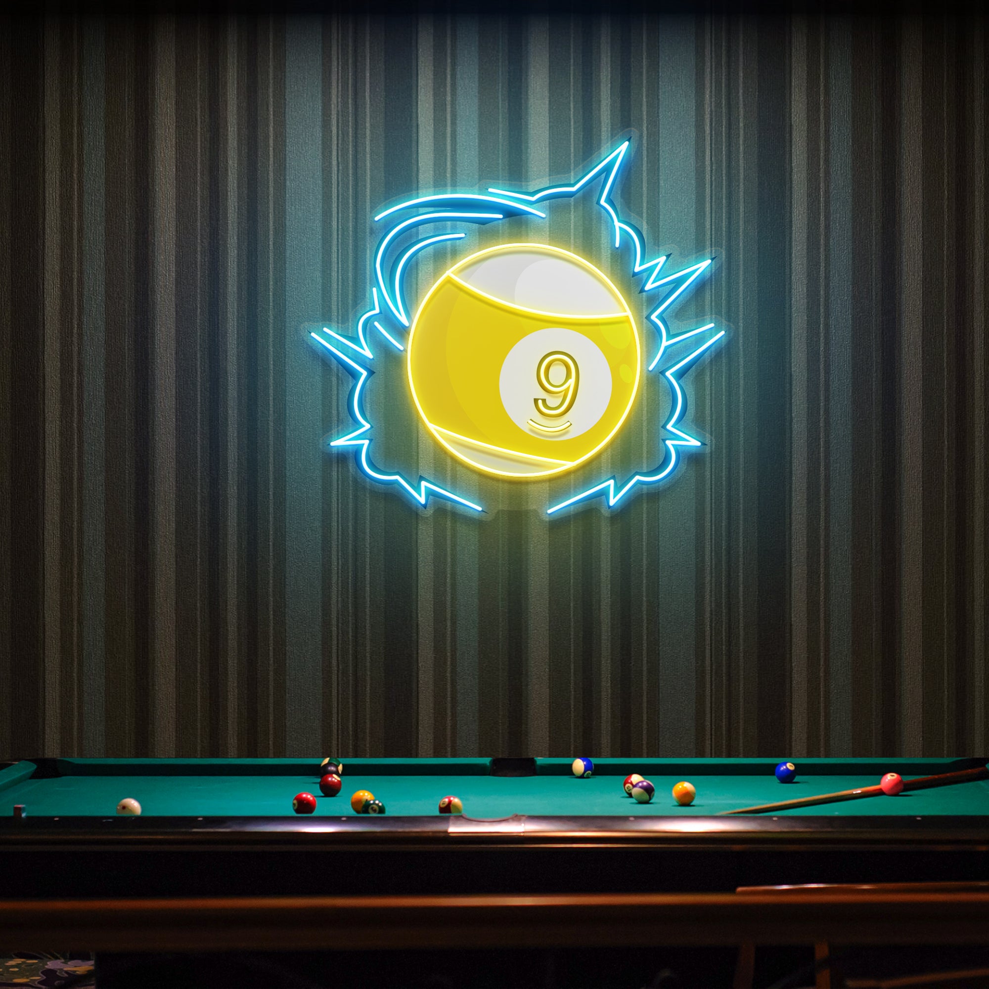 Neonetics 8 Ball Pool Billiard Green Neon Clock – 12 Inch? – Gameroom Mancave Wall Art – Made In USA