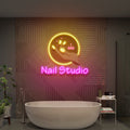Nail Studio Artwork Led Neon Sign Light, Nail Salon Decoration