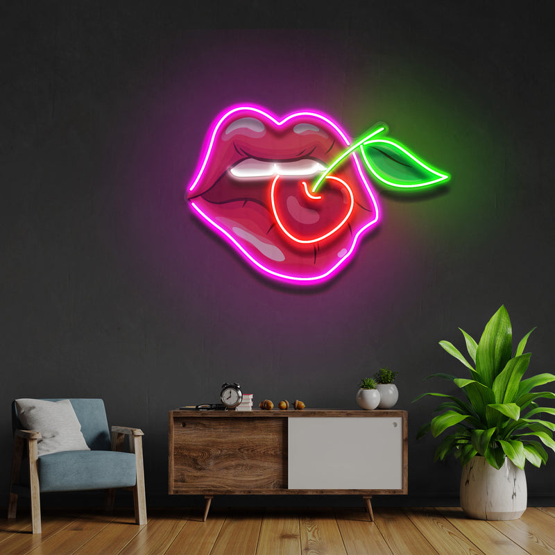 Sweet Cherry Led Neon Acrylic Artwork Led Neon Sign Light