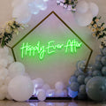 Neon Sign Wedding Backdrop, Happily Even After Led Neon Sign Light, Wedding decoration