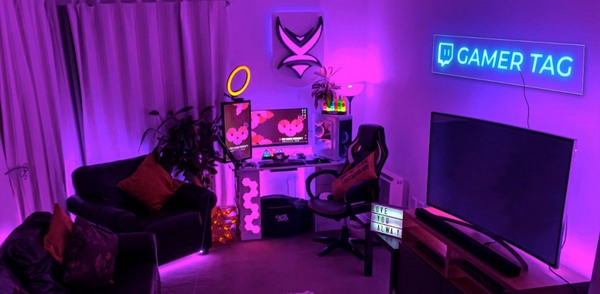 game room neon sign