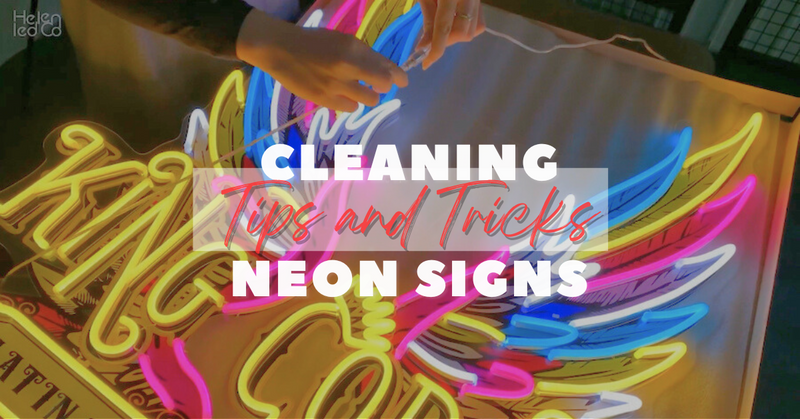cleaning neon signs