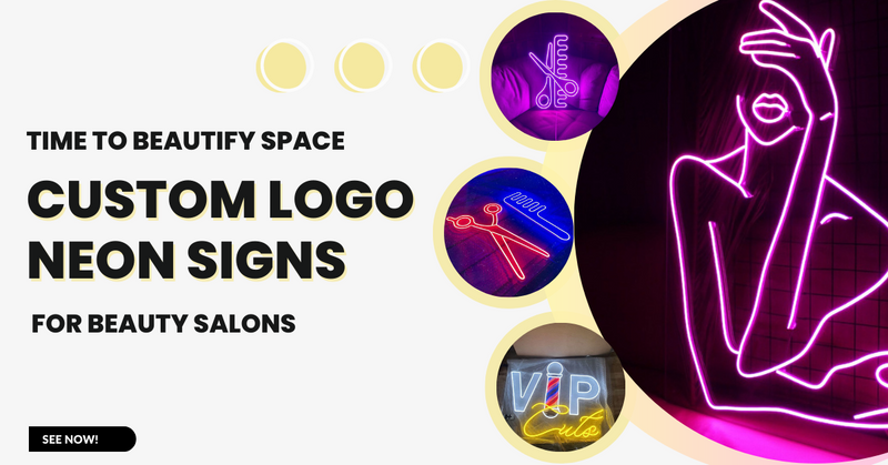 Custom logo neon signs for beauty salons