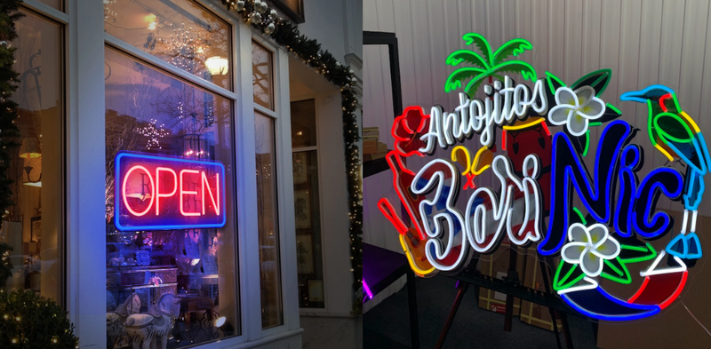 custom logo neon signs for storefronts