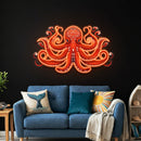 Ocean Neon Sign – Bold Octopus Wall Decor