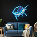 Ocean Neon Sign – Marlin Wall Art for Beach House