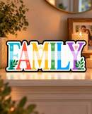 Custom Family Name Light Box – Personalized Family Sign with Kids Names