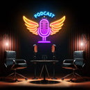 Custom Name Podcast LED Neon Light - Custom Artwork for Studio Decor