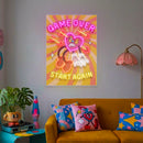 Game Over Neon Sign – Start Again Motivation Decor