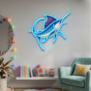 Ocean Neon Sign – Marlin Wall Art for Beach House