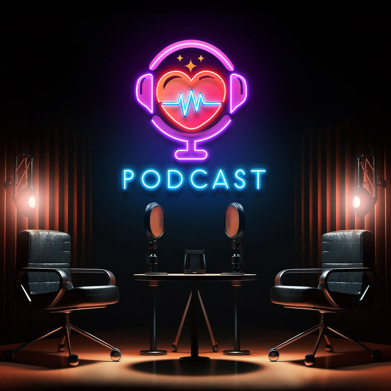 Podcast Studio LED Neon Sign - Custom Artwork Design