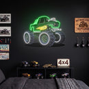 Monster Truck Neon Sign – Off-Road LED Wall Art for Garage & Game Room