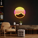 Abstract Vintage Sunrise Artwork Led Neon Sign Light
