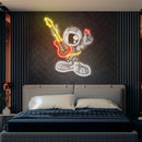 Astronaut Playing Guitar Artwork Led Neon Sign Light