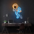 Astronaut Playing Rugby Artwork Led Neon Sign Light