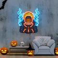 Astronaut Pumpkin For Halloween Artwork Led Neon Sign Light