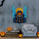Astronaut Pumpkin For Halloween Artwork Led Neon Sign Light