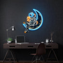 Astronaut Sitting On The Moon Artwork Led Neon Sign Light