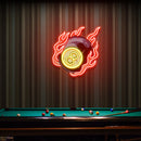 Billiard Pool Wall Decor, Poolroom, Sport Art Decor Home Interior Artwork Led Neon Sign Light