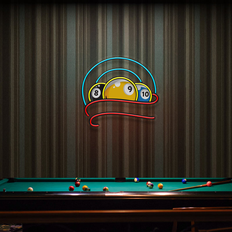 Billiard, Pool And Snooker Artwork Led Neon Sign Light