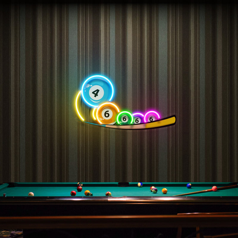 Billiard, Pool, Snooker Decor Artwork Led Neon Sign Light