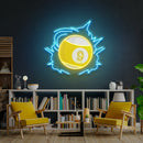 Billiards Decor, Snooker Wall Sign, Man Cave Wall Art, Artwork Led Neon Sign Light