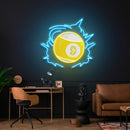 Billiards Decor, Snooker Wall Sign, Man Cave Wall Art, Artwork Led Neon Sign Light