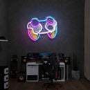 Gaming Controller Neon Sign – LED Wall Art for Game Room Setup