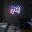 Gaming Controller Neon Sign – LED Wall Art for Game Room Setup