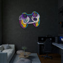 Gaming Controller Neon Sign – LED Wall Art for Game Room Setup