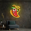 Cartoon Mexican Chili Peppers Artwork Led Neon Sign Light