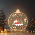 Christmas LED Neon Sign with Santa and Winter Forest Scene