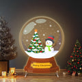 Christmas Snow Globe LED Neon Sign with Snowman and Tree