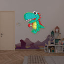 Custom Name Cool Dinosaur Boy Artwork Led Neon Sign Light