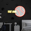 Custom Name Base Ball Gift For Kids Artwork Led Neon Sign Light