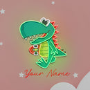 Custom Name Cool Dinosaur Boy Artwork Led Neon Sign Light