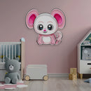 Custom Name Cute Baby Pink Mouse Artwork Led Neon Sign Light
