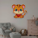Custom Name Cute Baby Tiger Artwork Led Neon Sign Light