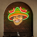 Custom Name Mexican Man Logo Royalty Artwork Led Neon Sign Light