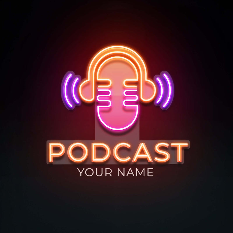 Custom Name Podcast Artwork Led Neon Sign Light