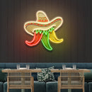 Custom Name Restaurant Cinco De Mayo Mexican Chili Artwork Led Neon Sign Light