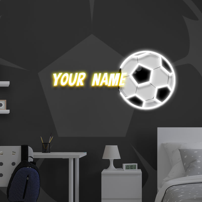 Custom Name Soccer Gift For Kids Artwork Led Neon Sign Light