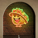 Custom Your Brand Taco With A Big Smile And A Sombrero Artwork Led Neon Sign Light