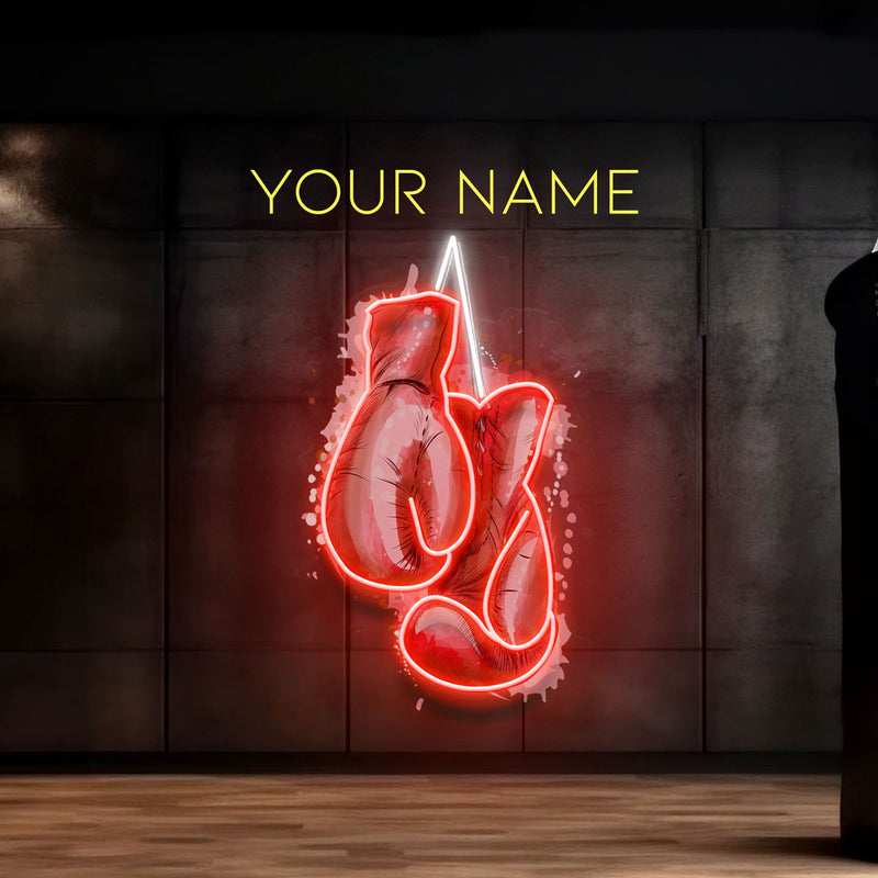 Customizable Boxing Gloves Led Neon Sign With Name