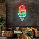 Cute Ice Cream Cartoon Artwork Led Neon Sign Light