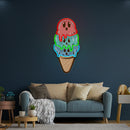 Cute Ice Cream Cartoon Artwork Led Neon Sign Light