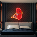 Cute Sausage Super Hero Artwork Led Neon Sign Light