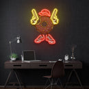 Donuts With Gun Artwork Led Neon Sign Light