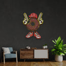 Donuts With Gun Artwork Led Neon Sign Light