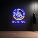 Dynamic Boxer Gym Signage Artwork Led Neon Sign Light